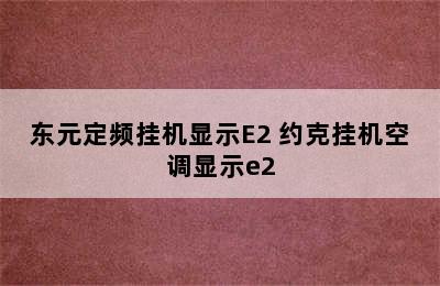 东元定频挂机显示E2 约克挂机空调显示e2